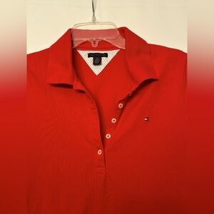 Women’s size large Tommy Hilfiger red polo shirt